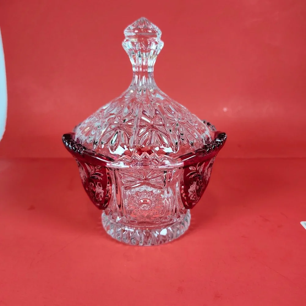 Vintage Anna Hütte Bleikristall lead crystal candy dish, made‎ in Germany.